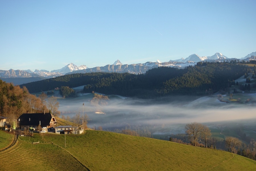 Eiger , Mönch and Jungfrau is the view from here !