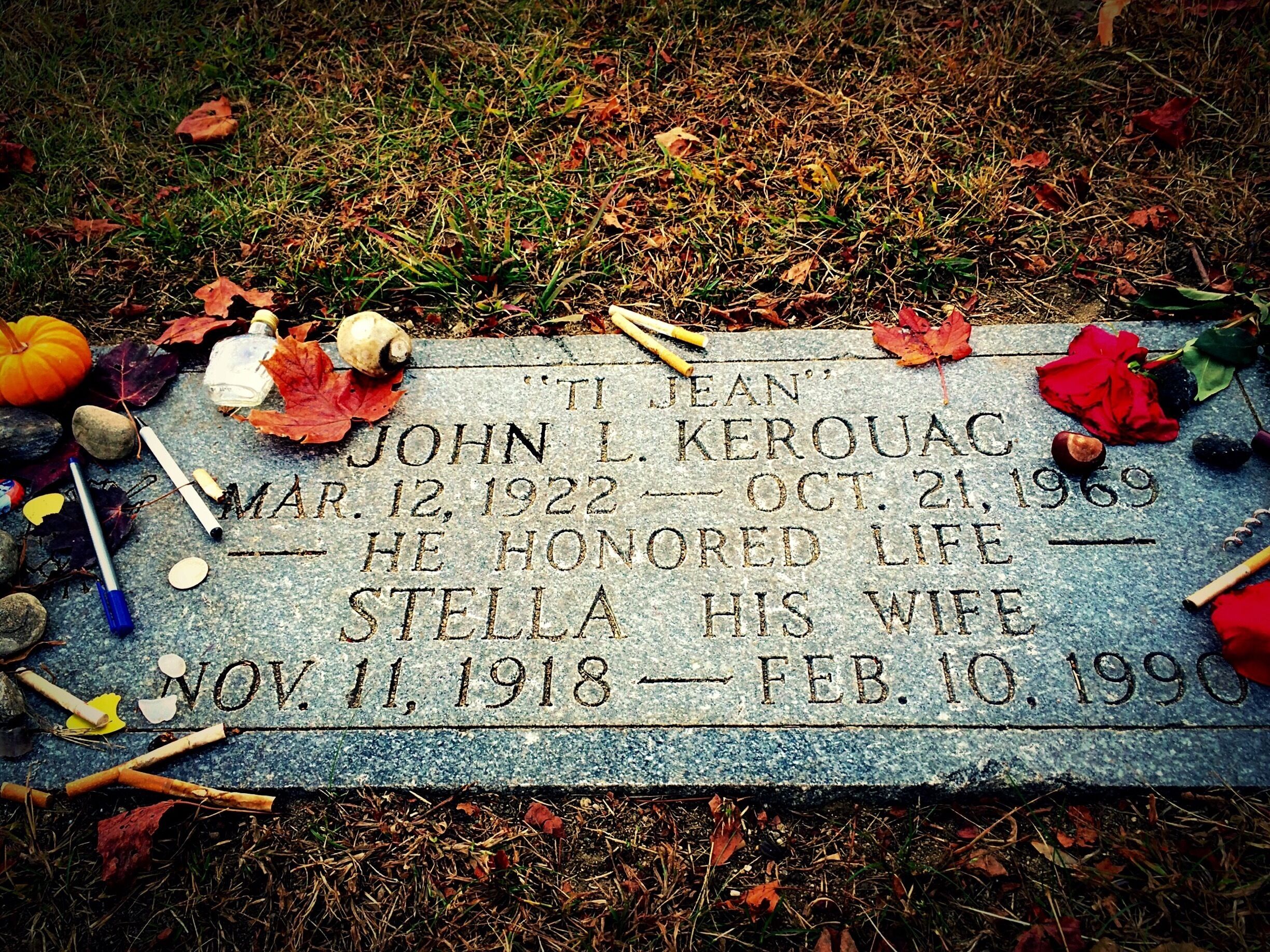 Modest gravestone of Jack Kerouac ❤️