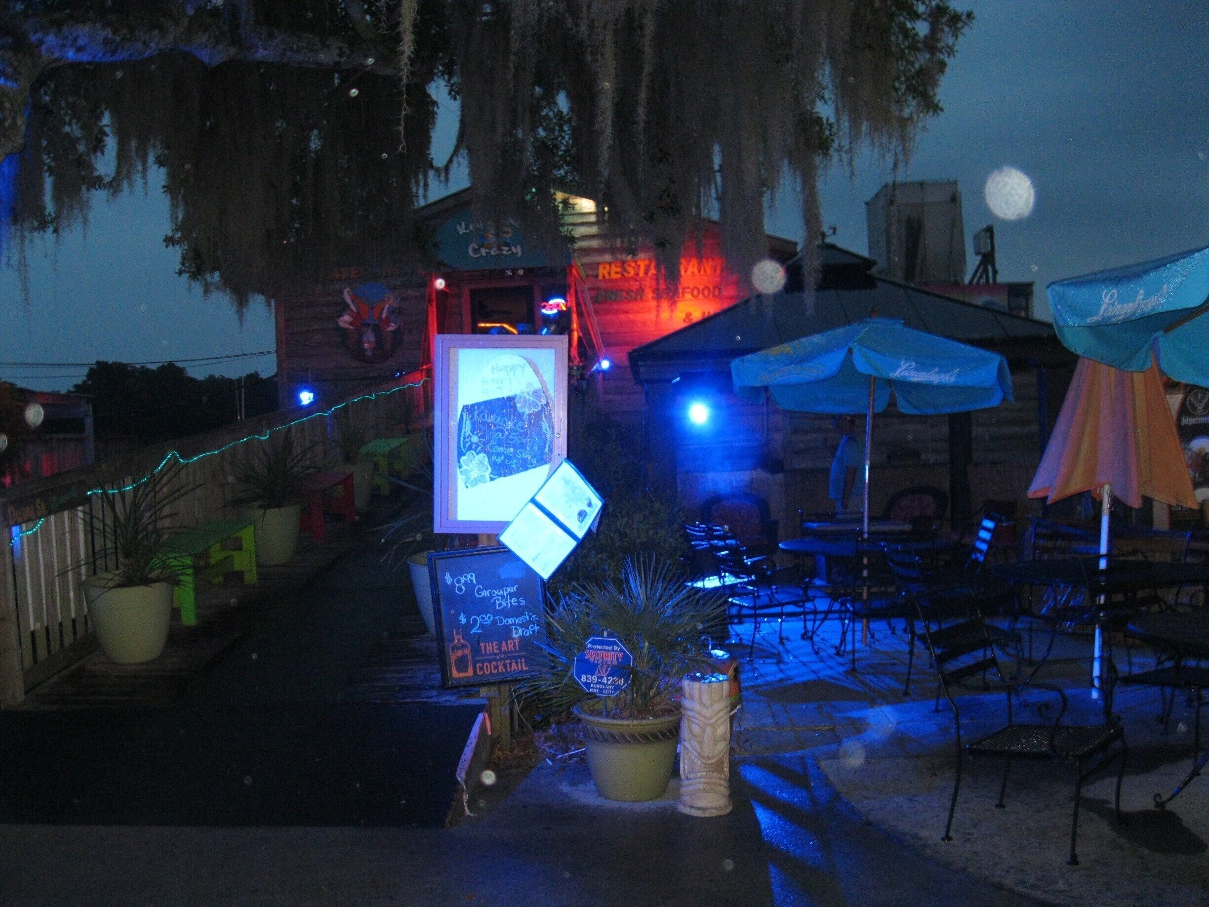 Entrance to Key West Crazy, a cozy, rustic spot on the water for some great seafood and drink.