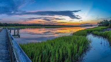 Marsh Channel Pier Sunrise 1