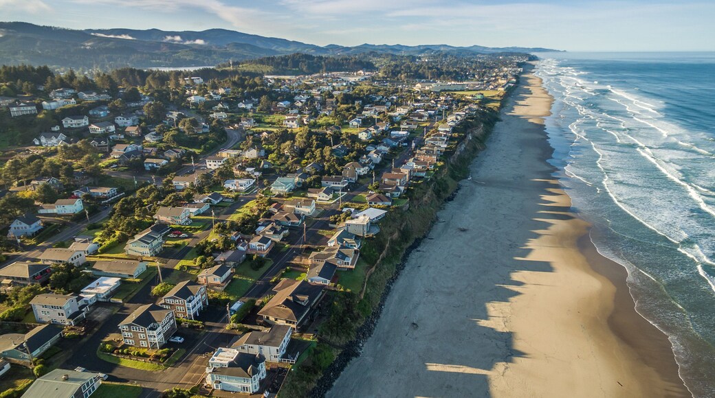Lincoln City featuring landscape views, general coastal views and a coastal town
