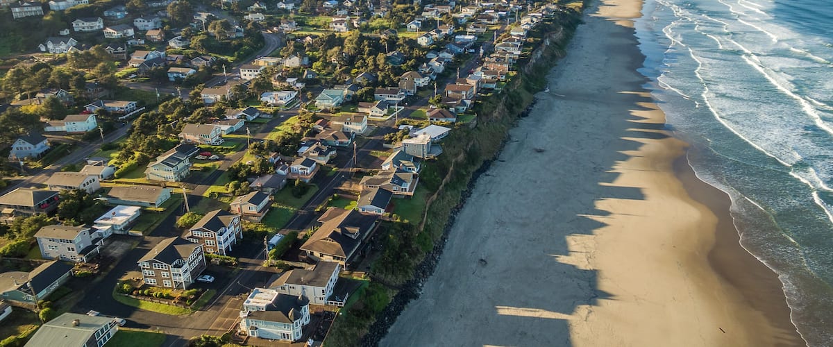Lincoln City featuring landscape views, general coastal views and a coastal town