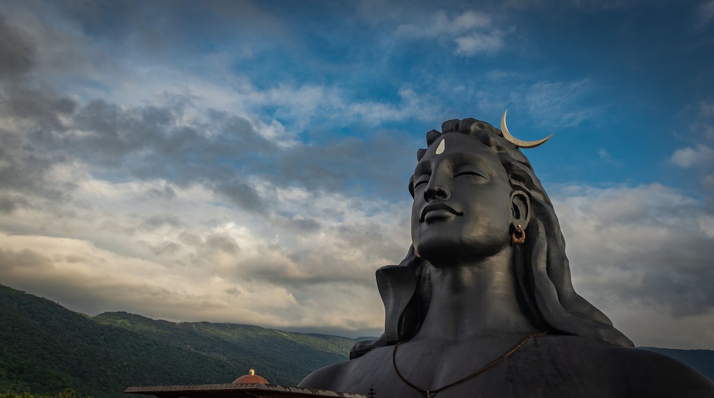 adiyogi shiva statue from unique different perspectives