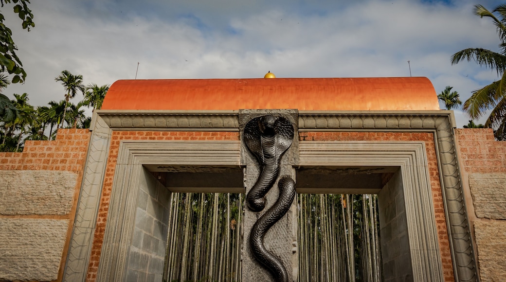 dhyanlinga entrance of main temple with huge snake imprint on it