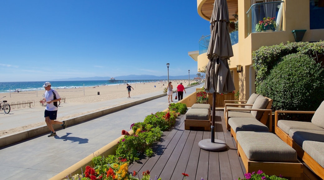 Manhattan Beach mostrando spiaggia, località costiera e vista della costa