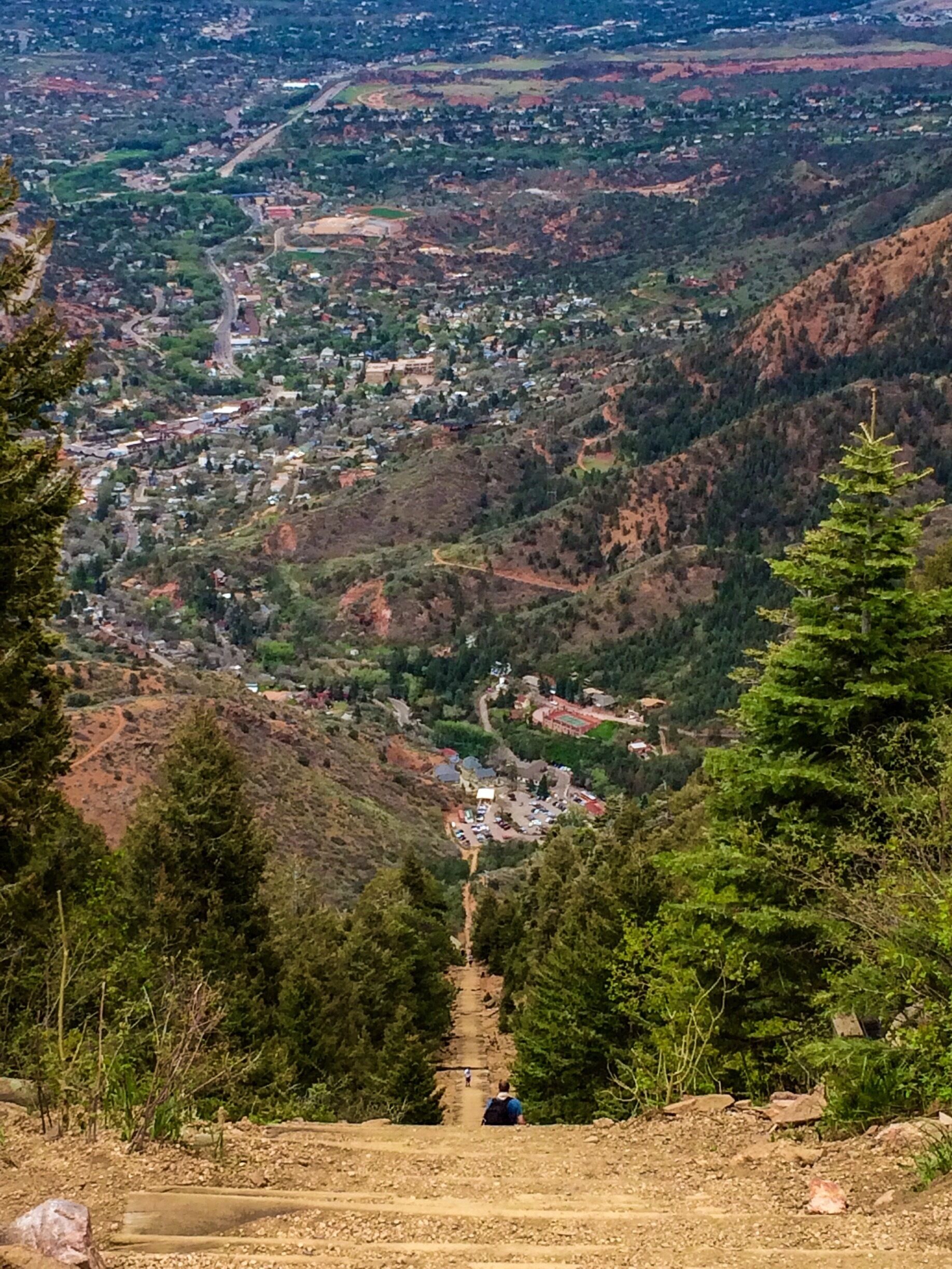 The Manitou Incline is a hiking trail located in Manitou Springs, CO.  This trail has an elevation gain of 2,000 feet in 1 mile and varies between 41%-68% grade.  Views from this hike are fantastic.  This trail will test you both physically and mentally.  It's well worth it.   

http://www.pikes-peak.com/want-climb-manitou-incline/

#hiking #colorado #getoutdoors #hiking #mountains

