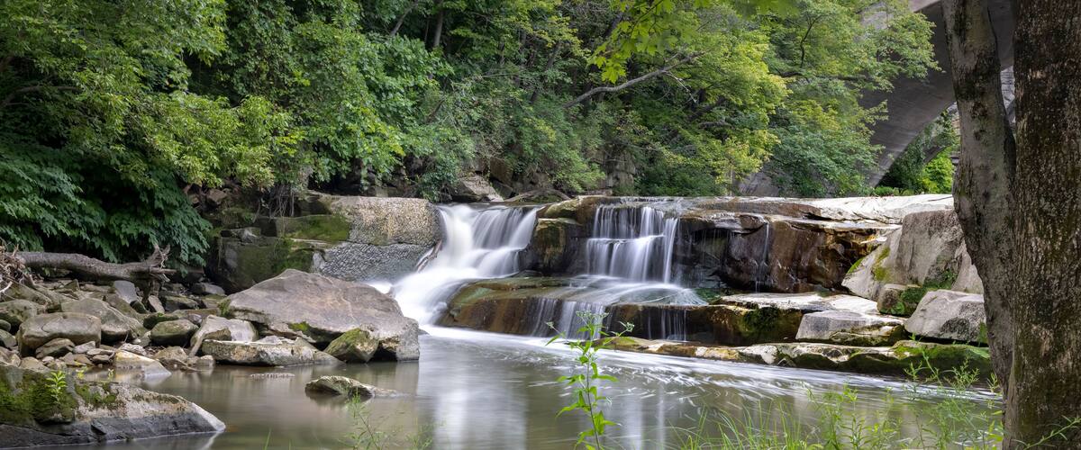 Berea Falls Scenic view in Cleveland city suburbs
