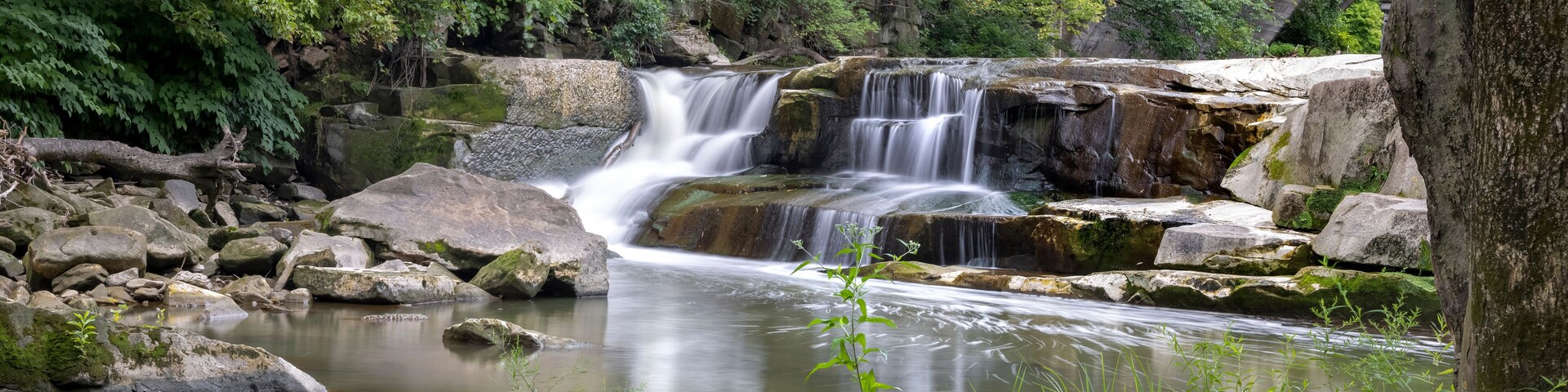 Berea Falls Scenic view in Cleveland city suburbs