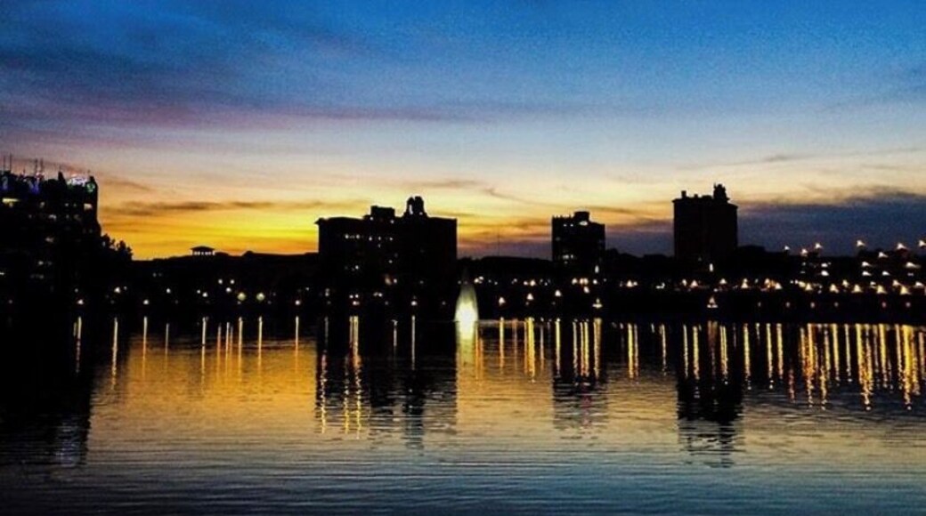Lake Mirror, at dusk, Lakeland, Florida