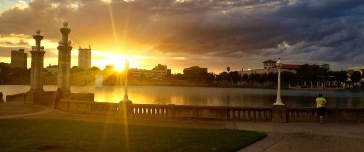 Lake Mirror at sunset
