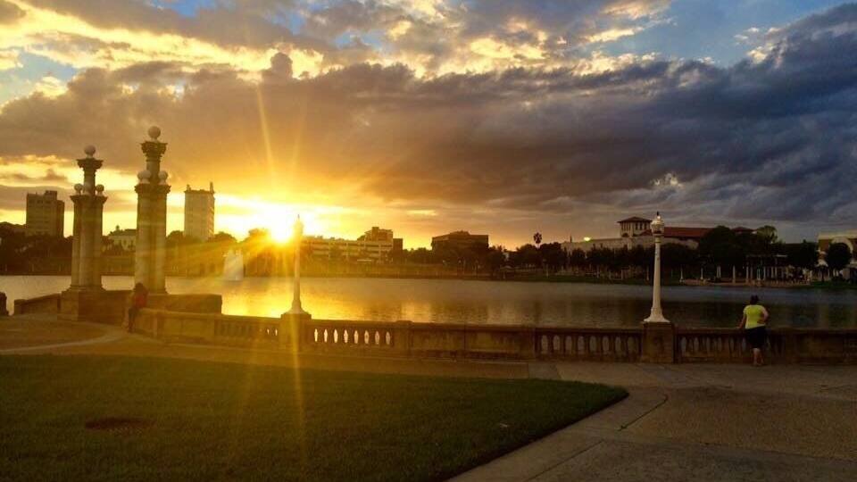 Lake Mirror at sunset