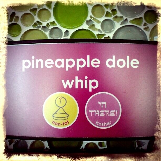 Mmmm, Menchies has Pineapple Dole Whip, just like Disneyland! (But it doesn't taste quite as good without the company of Tiki birds...)