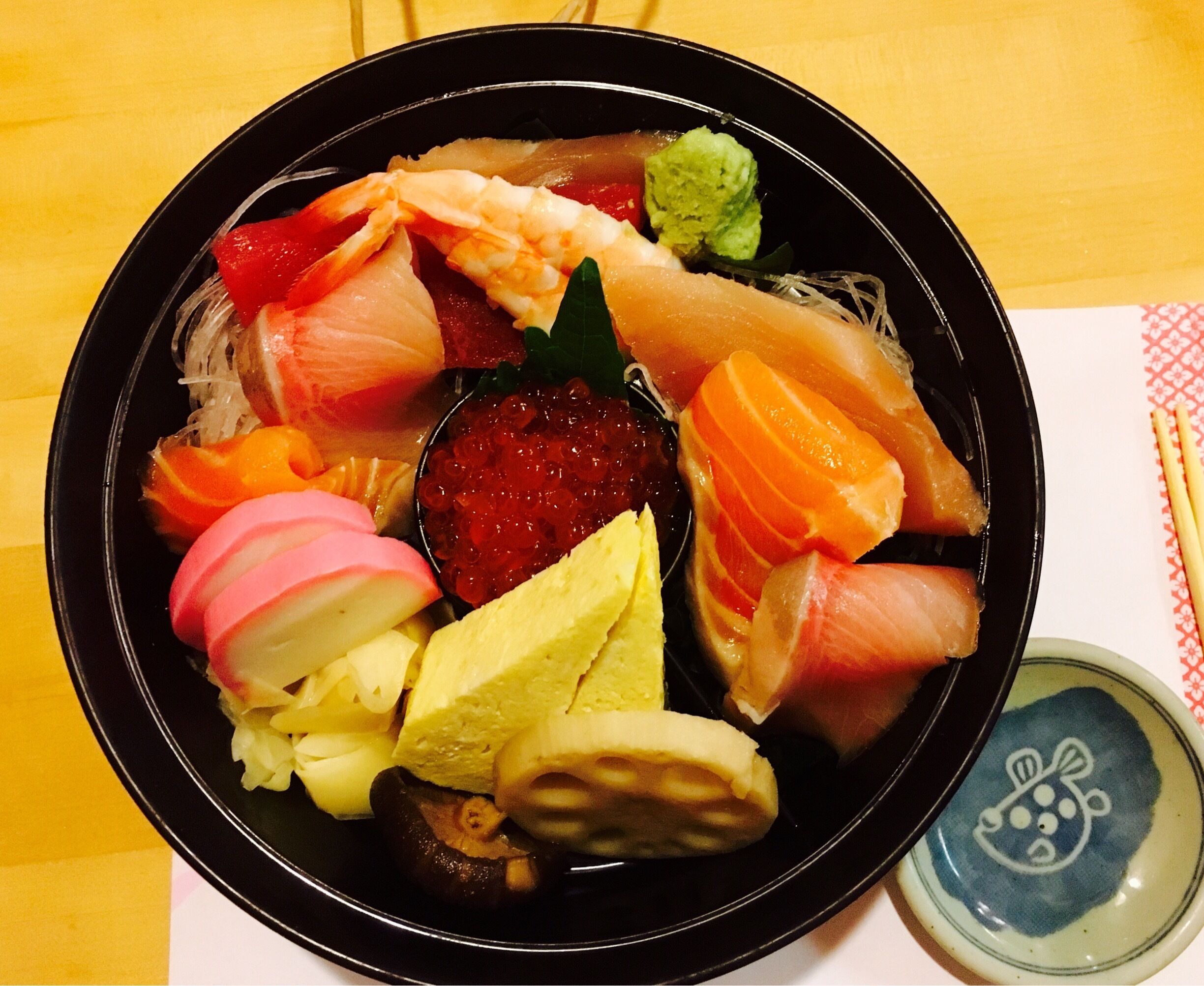 Great service and good chirashi. I like that the bowl has two sections - one for rice and one for fish.
