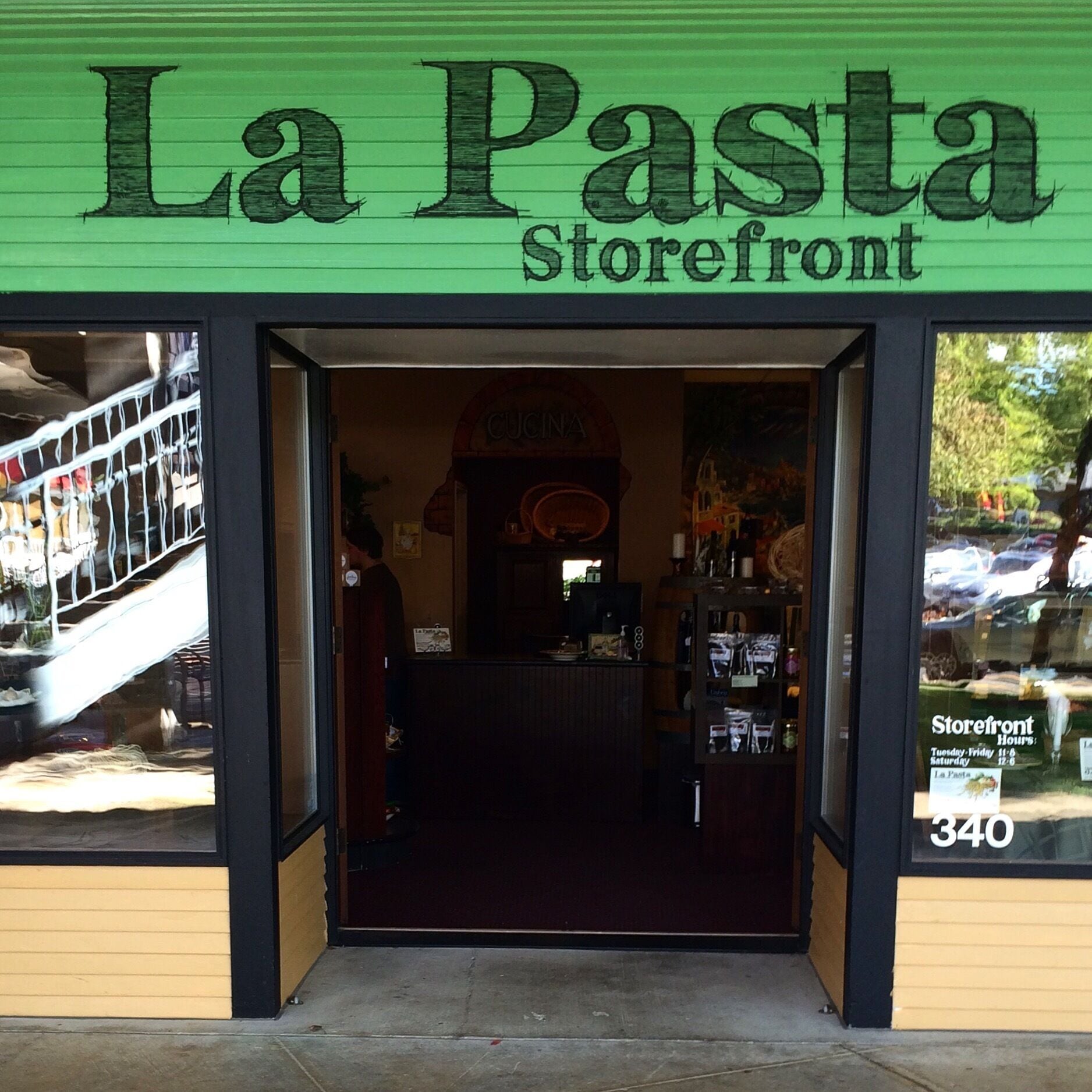 Cute little gourmet food shop. Nice people. 
I need to try their Black Squid Ink Pasta!!