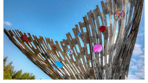 the awning at the visitors centre is very artful