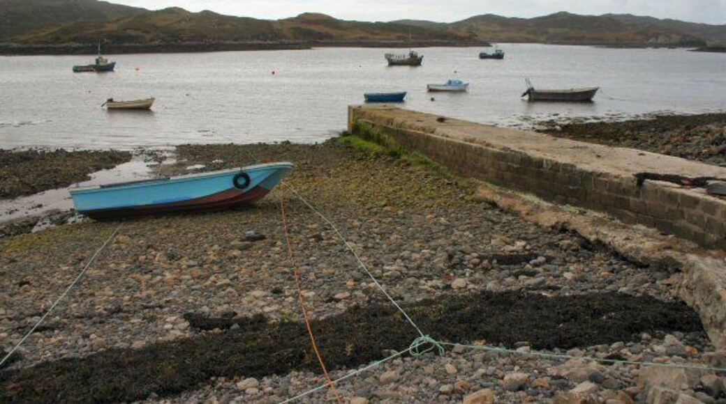 Culkein Drumbeg jetty The jetty is in a poor state of repair, but is still used by local fishermen.