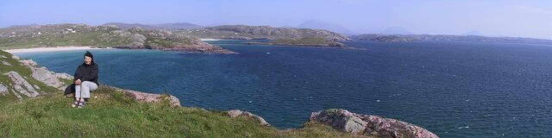 Polin Beach Panoramic of Polin Beach and the rugged coast line on a rare glorious day.