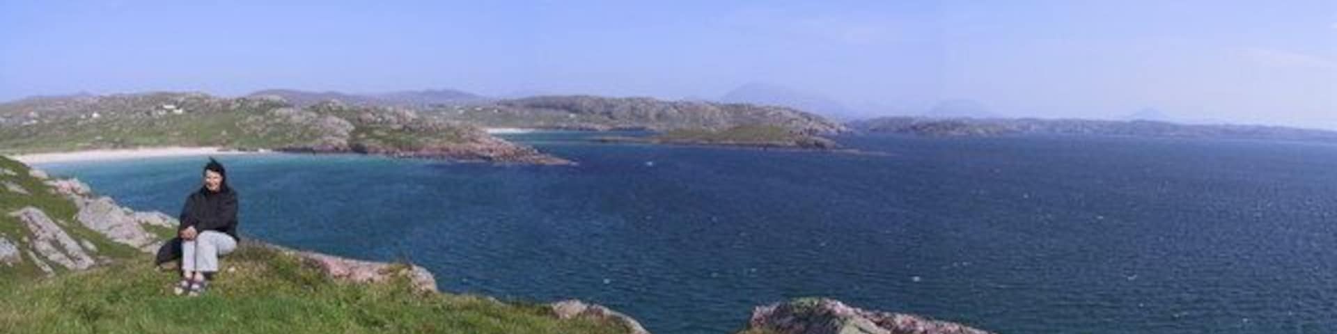 Polin Beach Panoramic of Polin Beach and the rugged coast line on a rare glorious day.