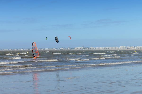 Beach of La Baule Escoublac in France.