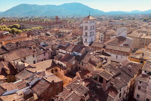 Shot taken from the Torre delle Ore, Lucca, Tuscany