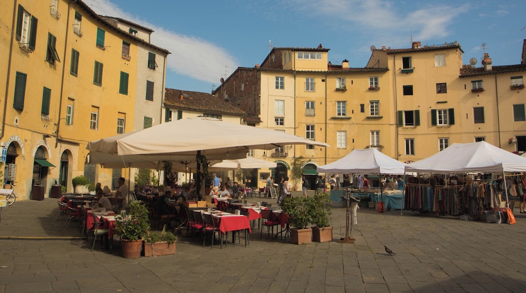 Piazza Anfiteatro in the ancient center of Lucca