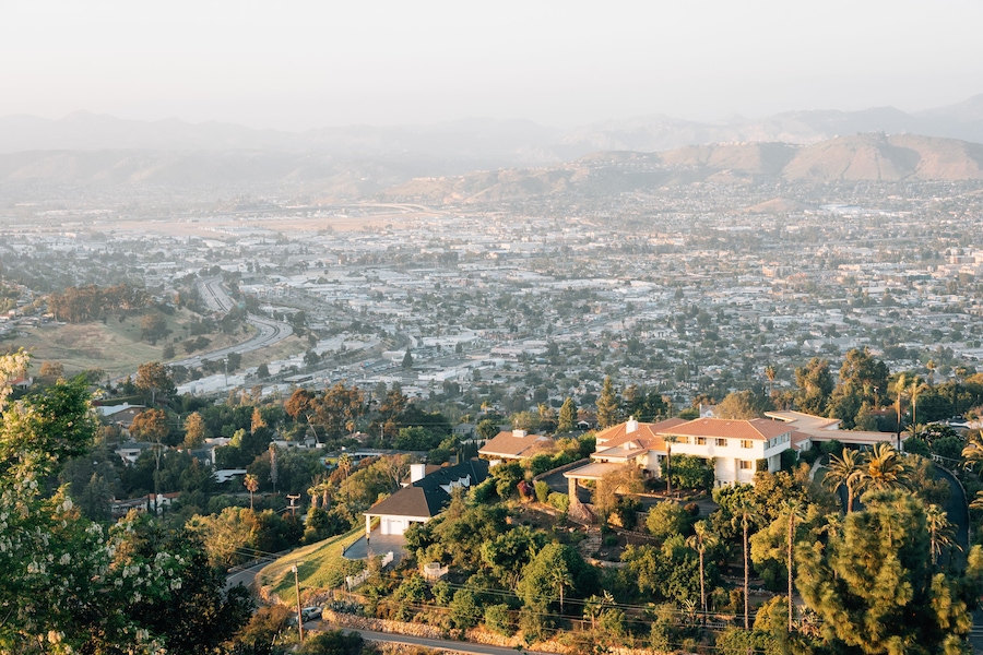 View from Mount Helix, in La Mesa, near San Diego, California