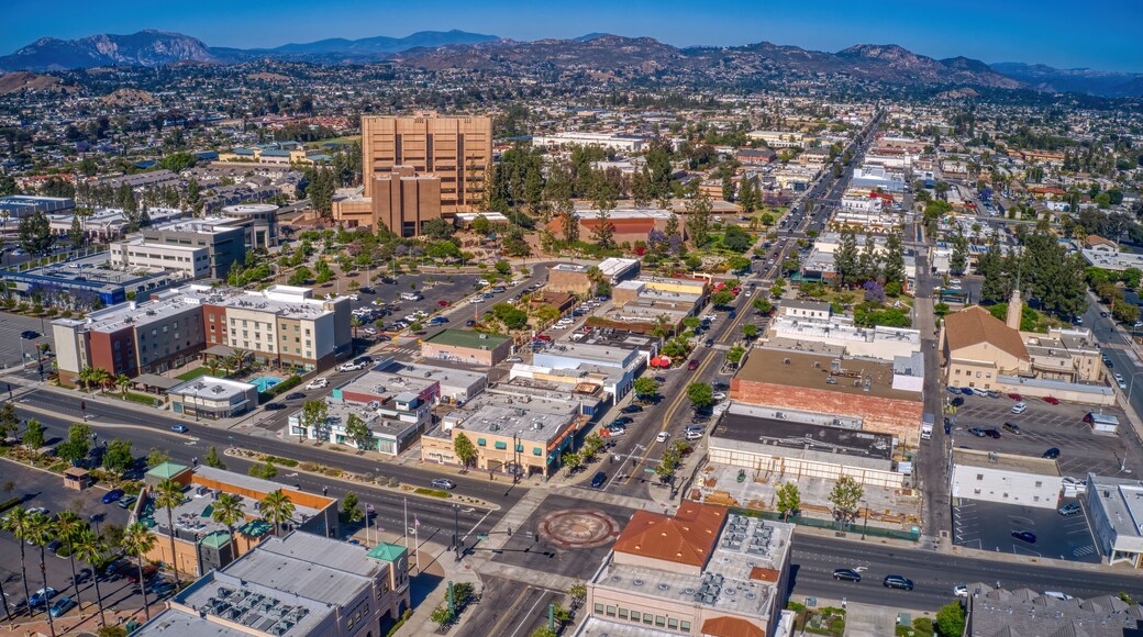 Aerial View of the San Diego Suburb of El Cajon, California