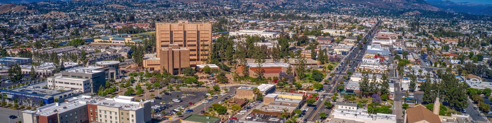 Aerial View of the San Diego Suburb of El Cajon, California