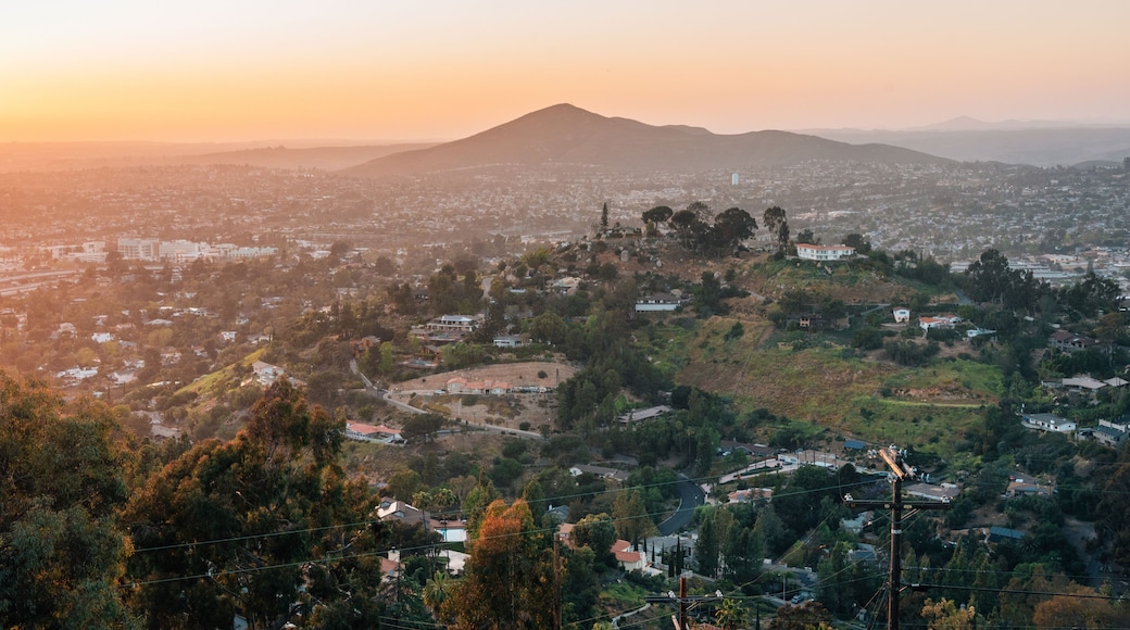 Sunset view from Mount Helix in La Mesa, near San Diego, California