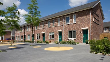 Biddinghuizen. Modern Dutch architecture. Houses. Residential housing. Netherlands. Flevopolder