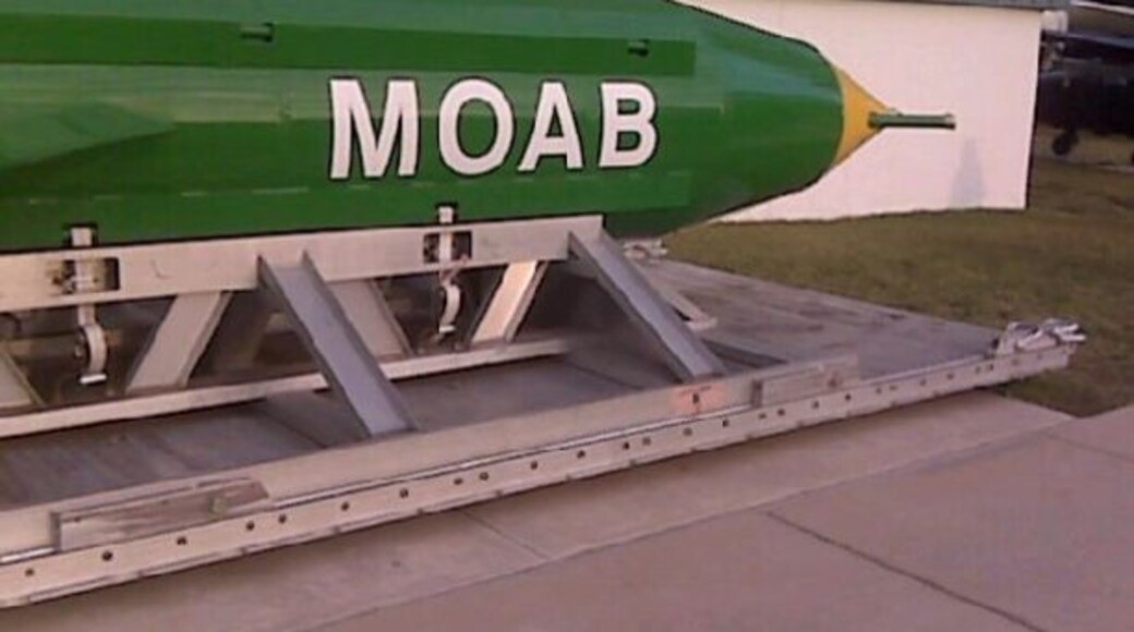 The Moab outside the Eglin Afb armament museum