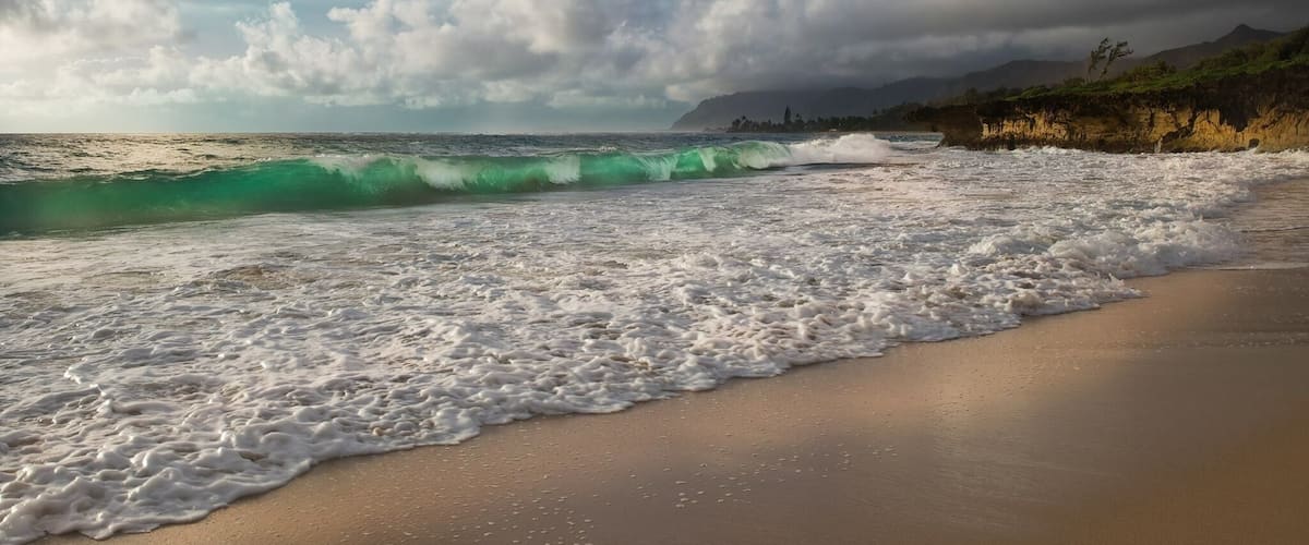 Pounders beach Hawaii #green