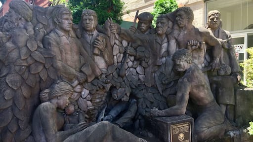 Statue honoring the immigrants who settled Harrison County.