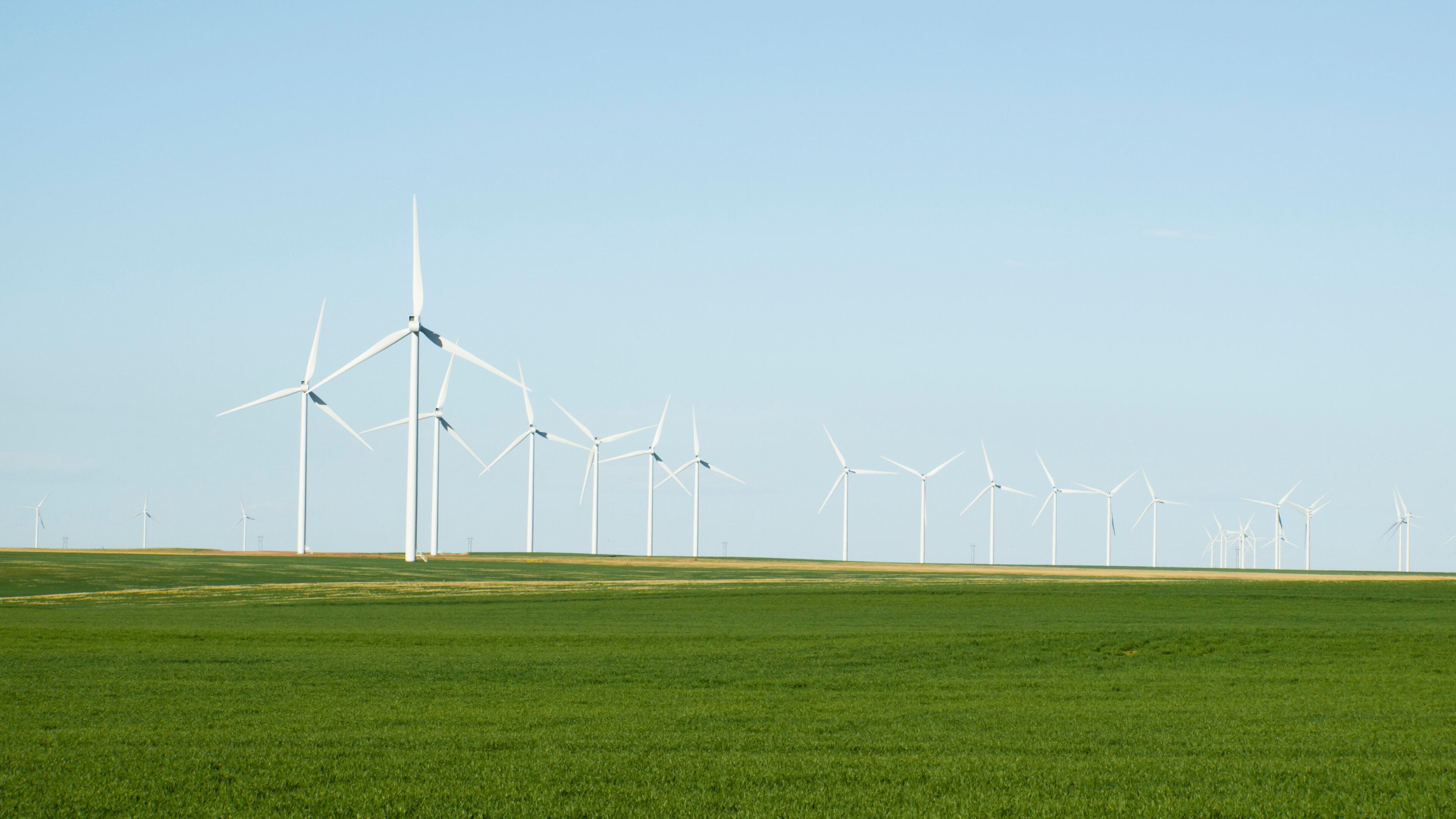 Wind turbines farm