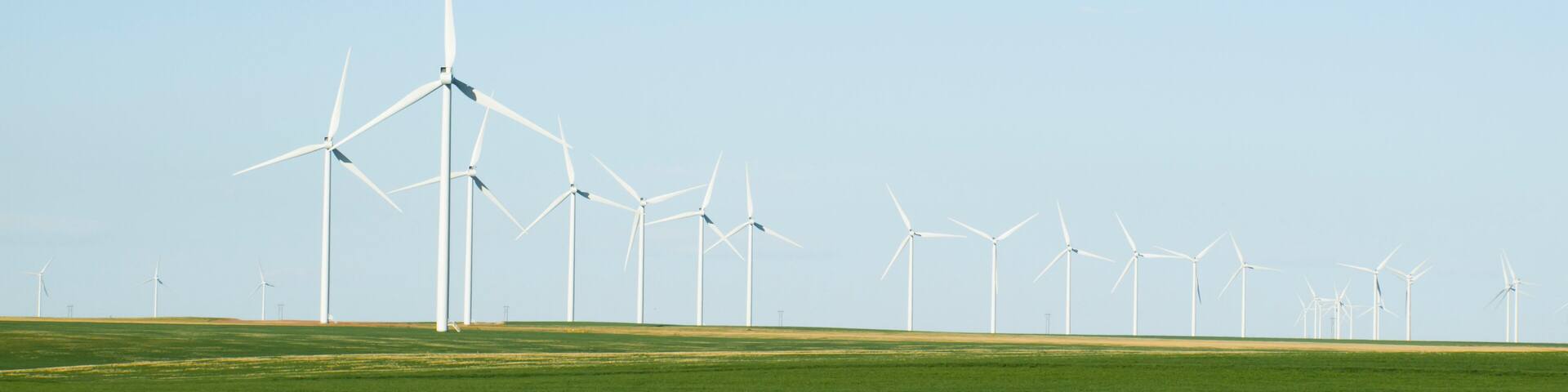 Wind turbines farm