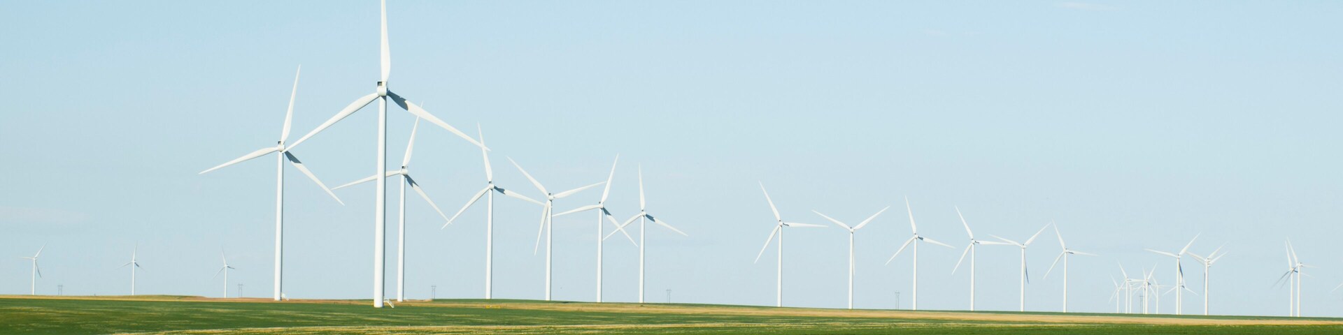 Wind turbines farm