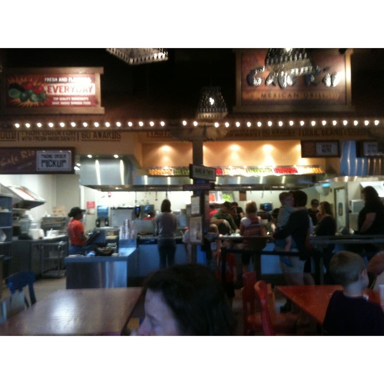 Great Mexican food. A step above the other burrito joints. Try the smothered Burrito. 