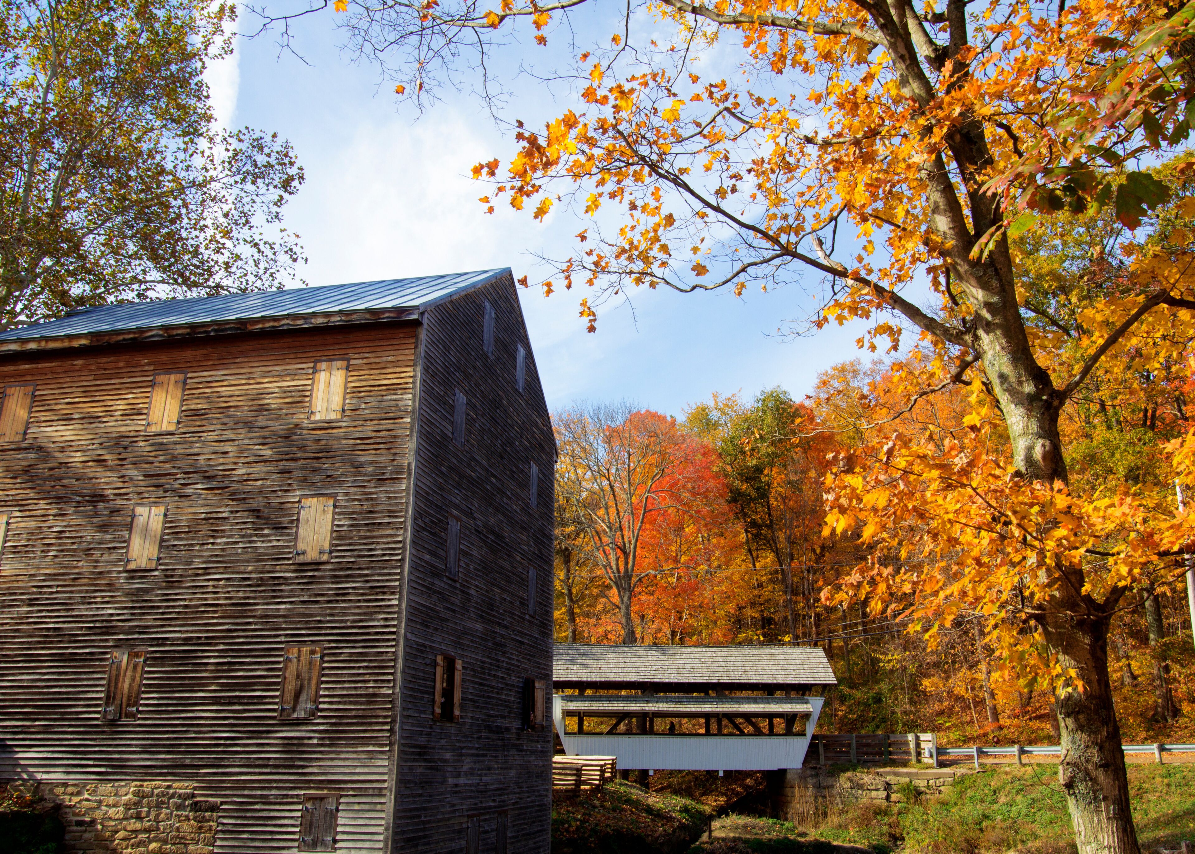 Stebelton Park at Rock Mill in Autumn, Lancaster, Ohio