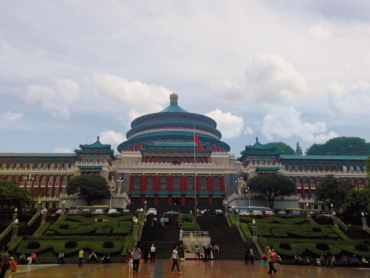 One of the coolest attractions in Chongqing, the People's Great Hall.