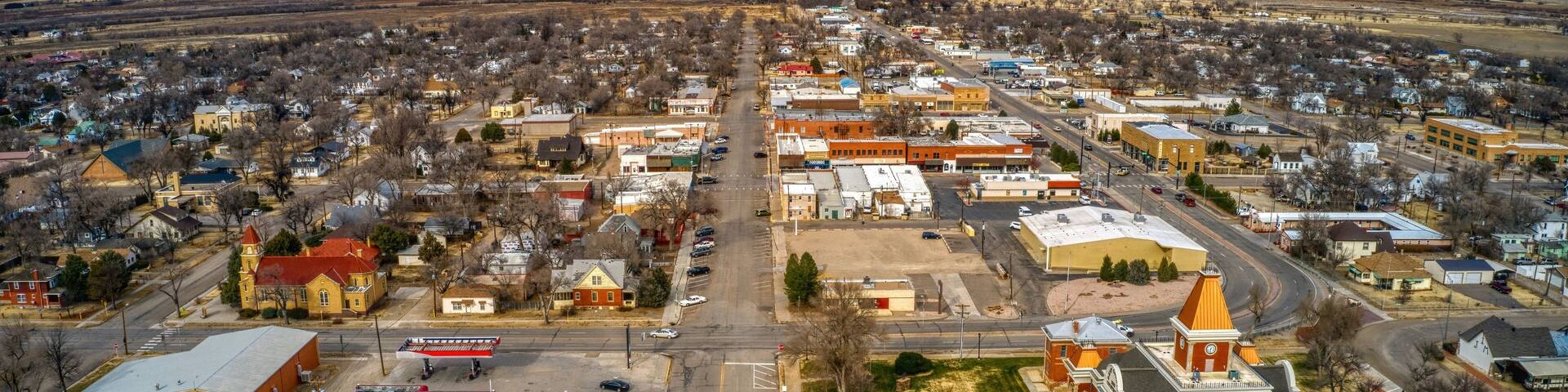 Aerial View of Las Animas, Colorado
