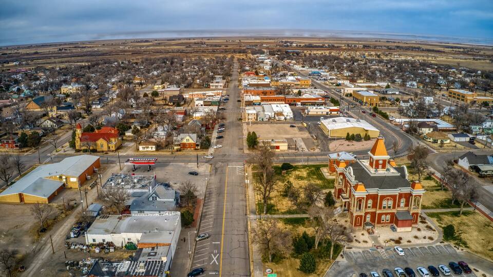 Aerial View of Las Animas, Colorado