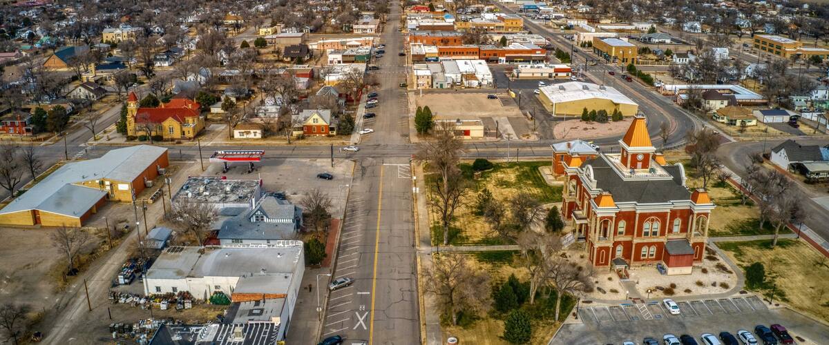 Aerial View of Las Animas, Colorado