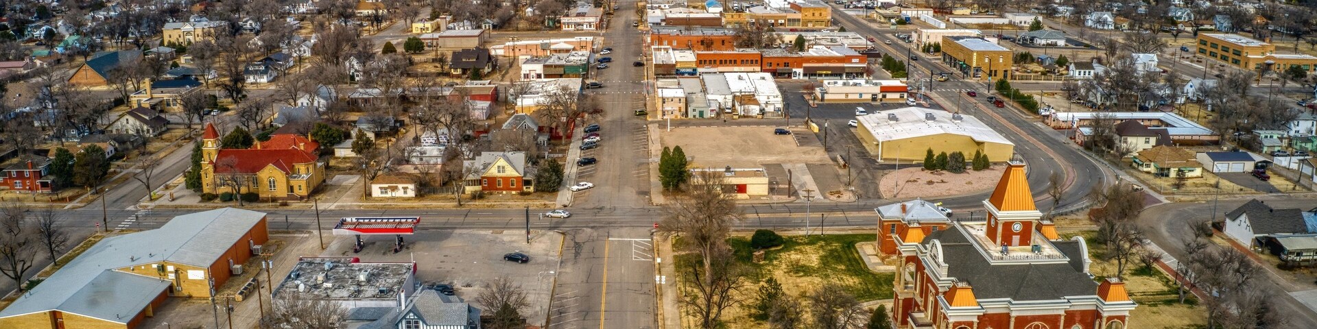 Aerial View of Las Animas, Colorado
