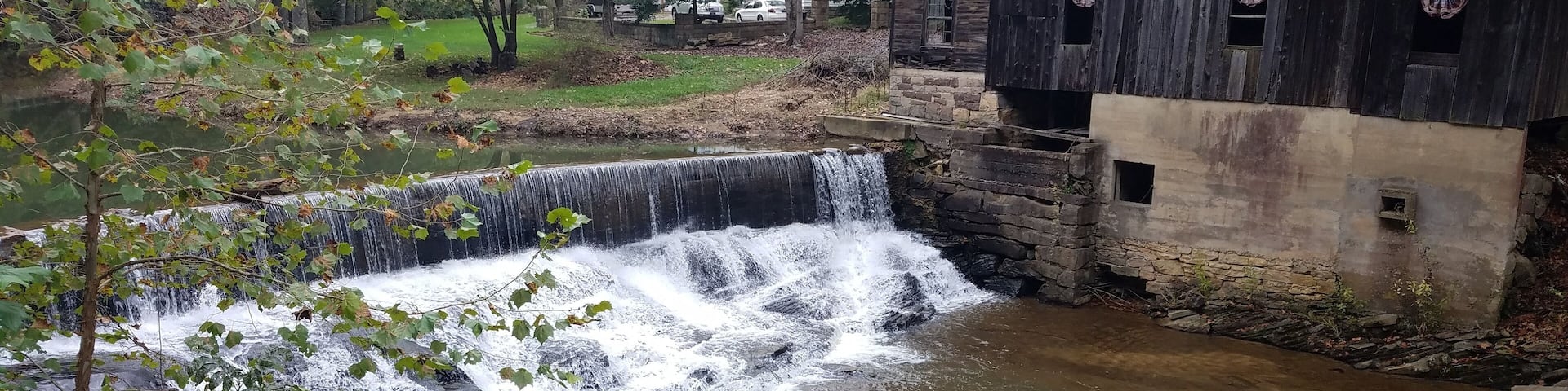 These falls over an old dam are located just East of Chapel Falls on Route 60.