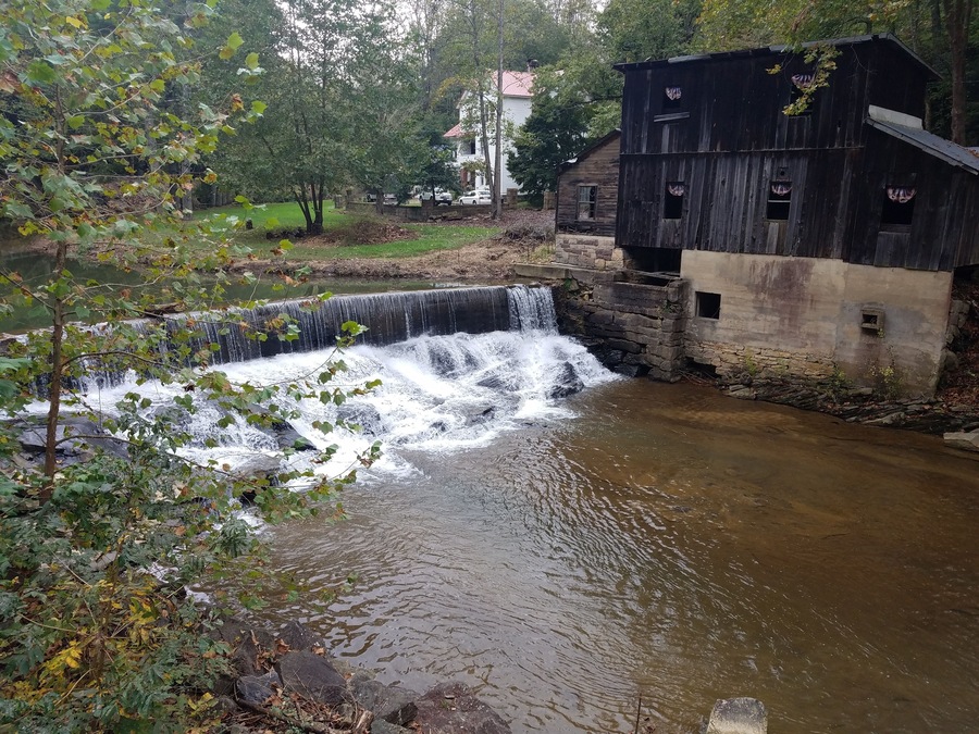 These falls over an old dam are located just East of Chapel Falls on Route 60.