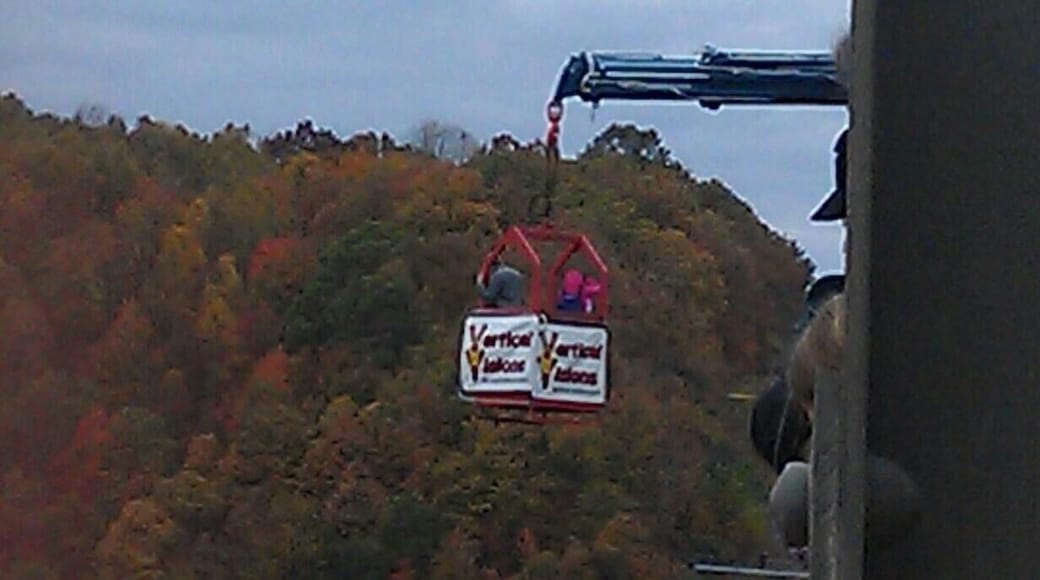 Western hemispheres longest arch bridge, the New River Gorge. Drive down to check out bridge day in the fall. #roadtrip #newrivergorge