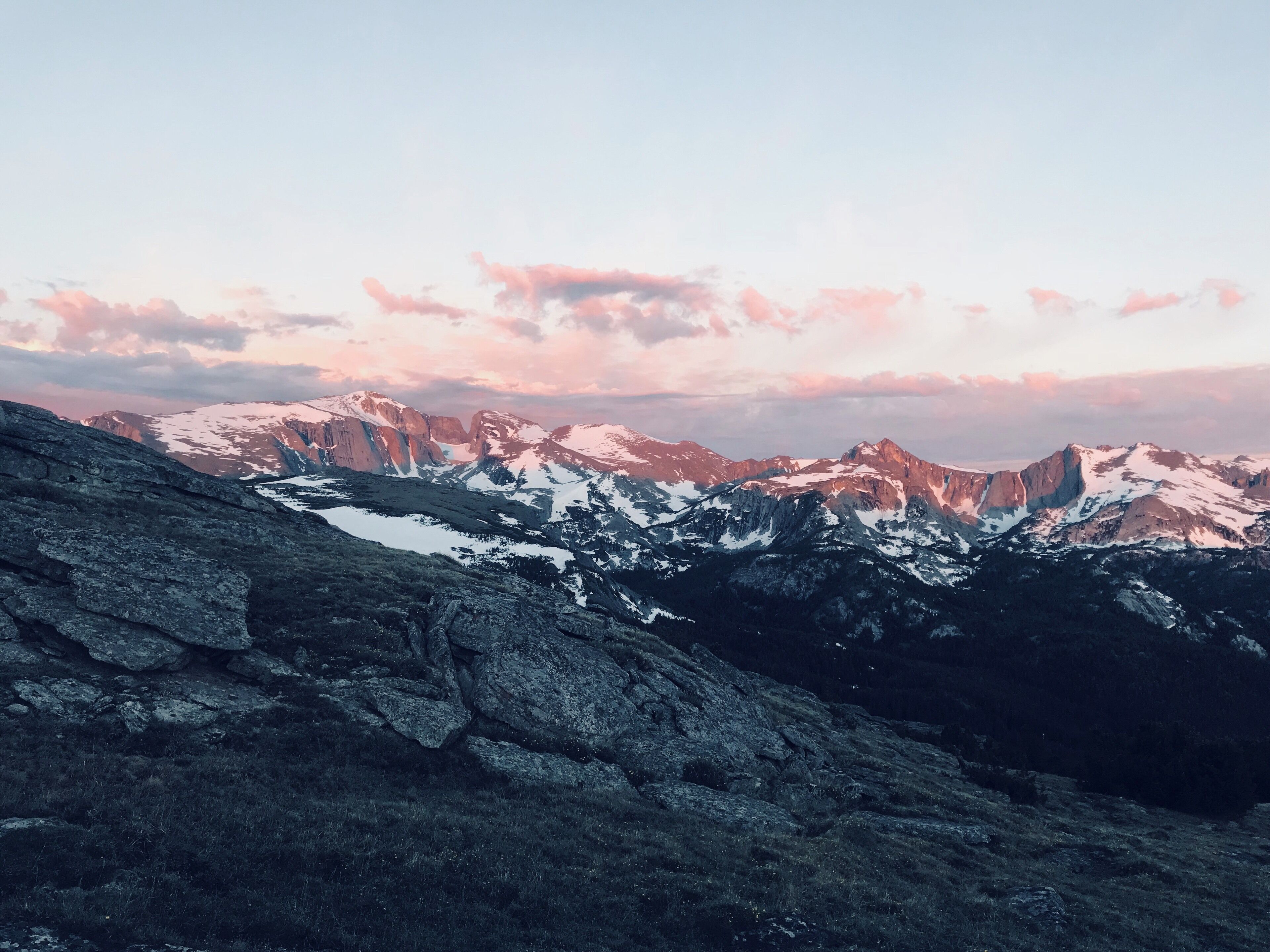 One of the most beautiful sights! The alpine glow over the mountains! This picture was taken at 1459 ft elevation. #adventure