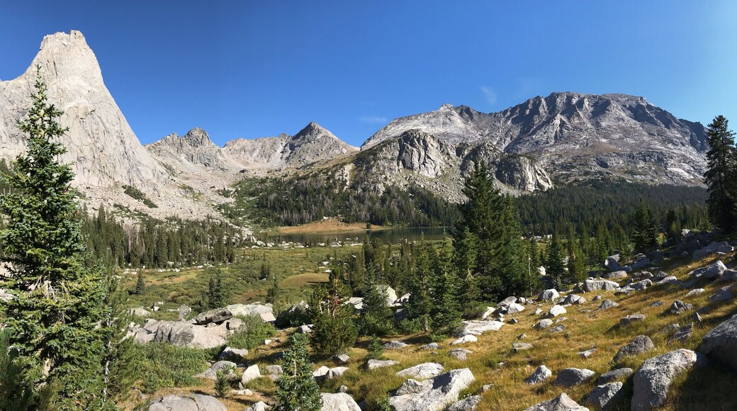 A beautiful view of the Cirque on a sunny September morning. Wind River Range. #Adventure