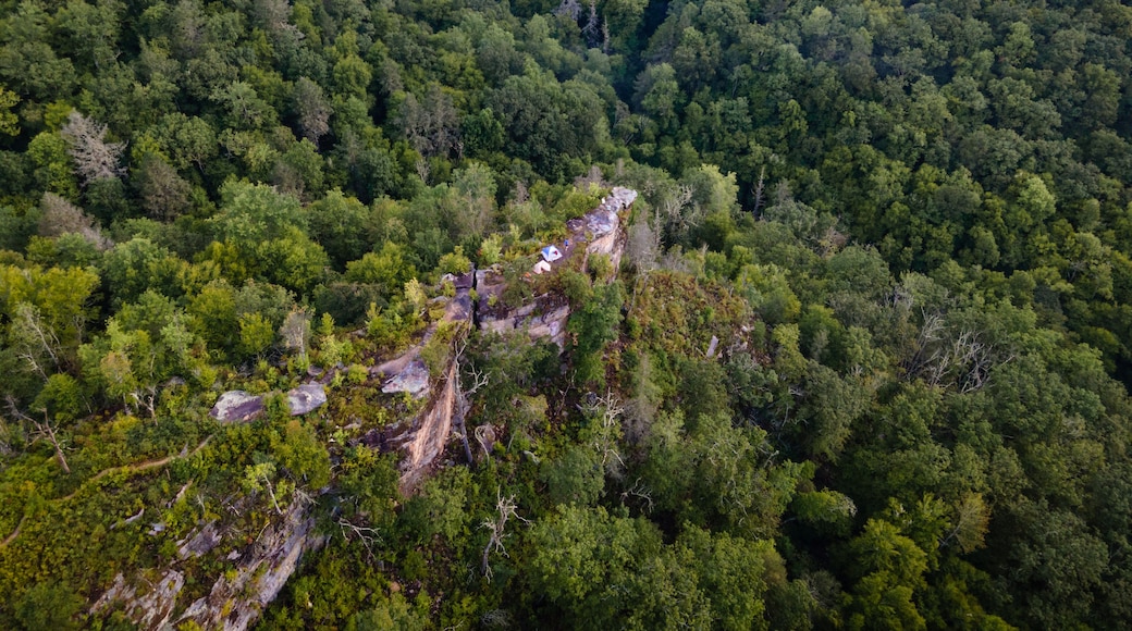 Camping on a Rock Outcropping in the Jefferson National Forest