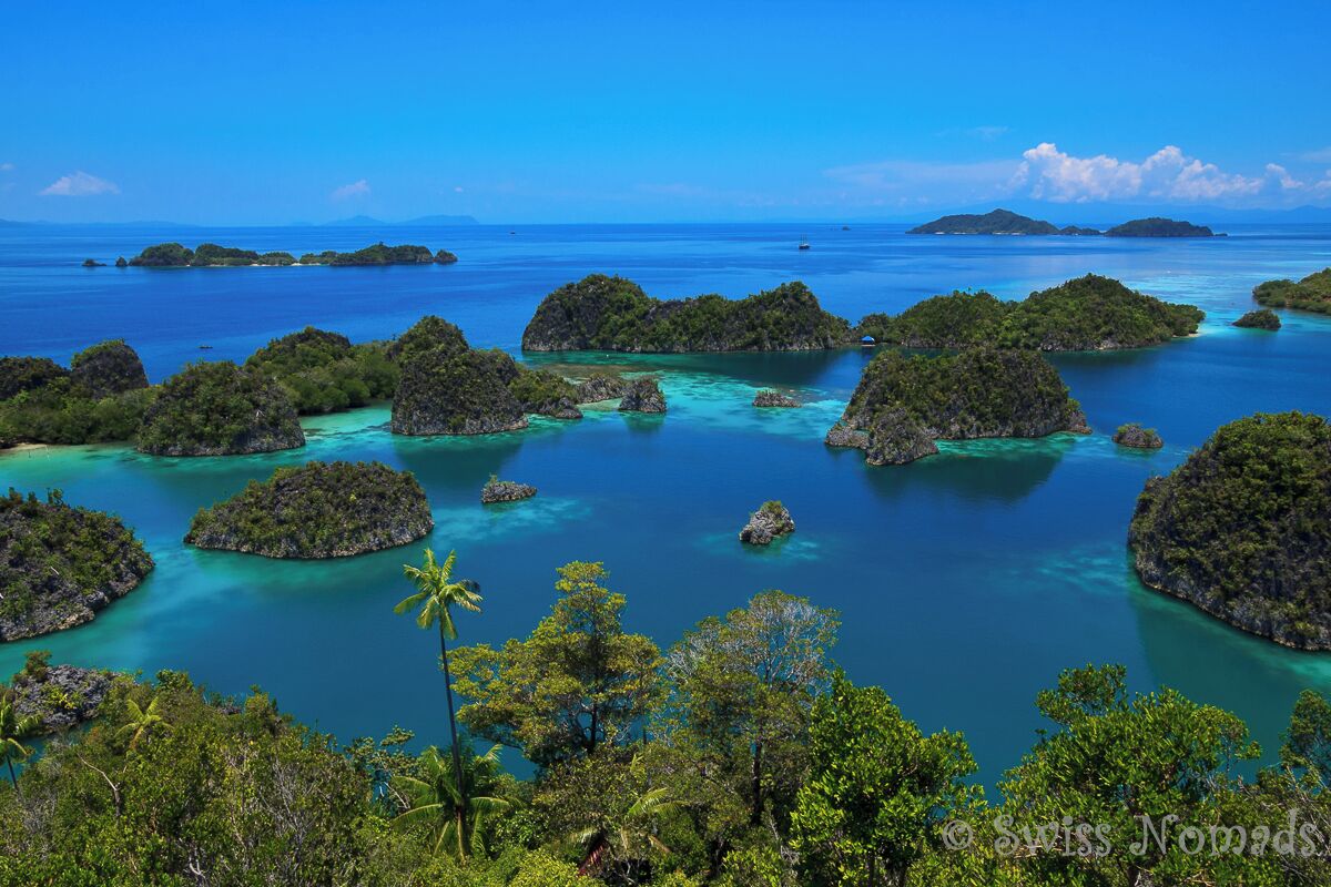 The stunning landscape of Raja Ampat.

Raja Ampat is situated off the northwest end of West Papua and consists of a number of groups of islands. It is one of the best places for scuba diving and its coral reefs are extremely rich with an amazing biodiversity. 

This picture has been taken from the viewing platform on the island Fam. 

We arrived on the small island Pef end of February and are now working in this stunnig part of the world. ;-) 

Read more about our new home on: http://www.swissnomads.com/2015/10/daytrip-in-raja-ampat/